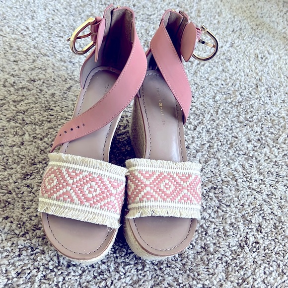 NBW pink patterned wedges - Picture 1 of 5